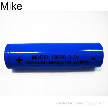 Cylindrical Li-ion Battery 18650 with 2600mAh 3.7V
